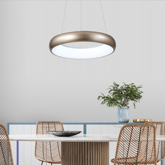 Inlight Ρυθμιζόμενο Κρεμαστό Φωτιστικό Μαύρο LED με Ρυθμιζόμενο Λευκό Φως 60x60εκ.