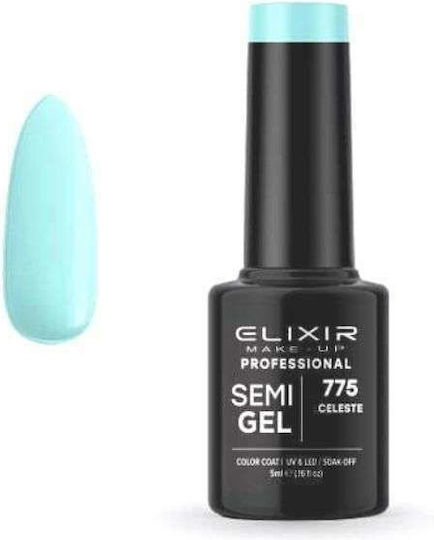 Elixir Semi Gel Хибриден Лак за Нокти 775 Celeste 5мл 1бр