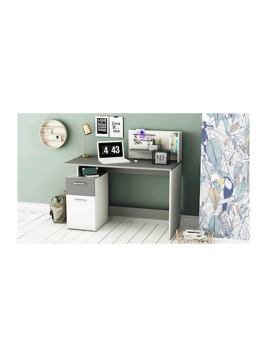 Praxton Birou pentru copii din Melamină Alb 121.5x55x109cm