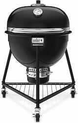 Weber Summit Kamado E6 Ανοξείδωτη Στρογγυλή Ψησταριά Κάρβουνου με Καπάκι και Ρόδες 61εκ.