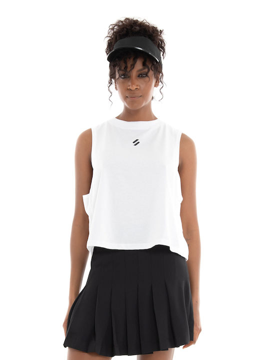 Superdry Women's Athletic Crop Top Sleeveless White