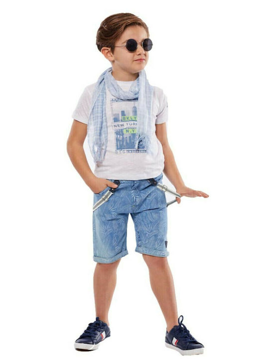 Kinder-Set mit Shorts Sommer 3Stück Weiß