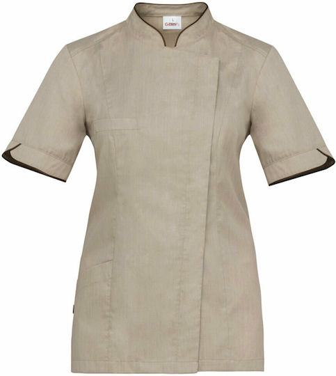 Giblor's Mantel Koch Damen Beige mit Kurzärmelig Tania