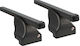 Cam Cam Metallic Roof Bars 112cm for Ford Ka 5D Set with Roof Rack Legs Black