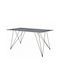 Table Dining Room from Solid Wood & Metal Krystal Cement 120x80x75cm