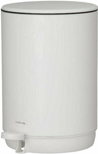 Sealskin -300 Metallic Bathroom Basket Soft Close 5lt White