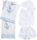 Nuova Vita Set Christening Oilcloths Anchor White-Blue 3 Pieces