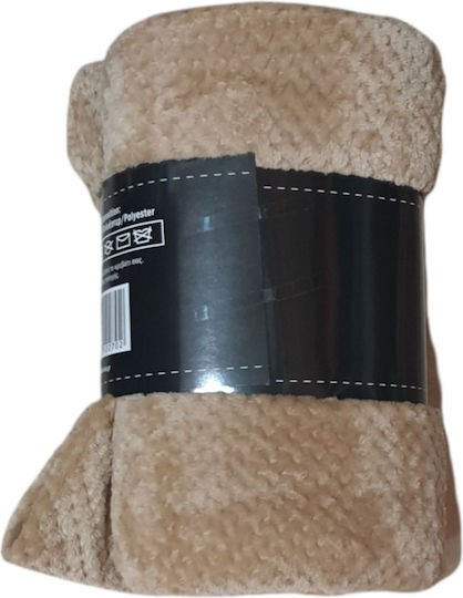 Sidirela Hot Fleece Single Blanket 160x220cm Beige E-2269M