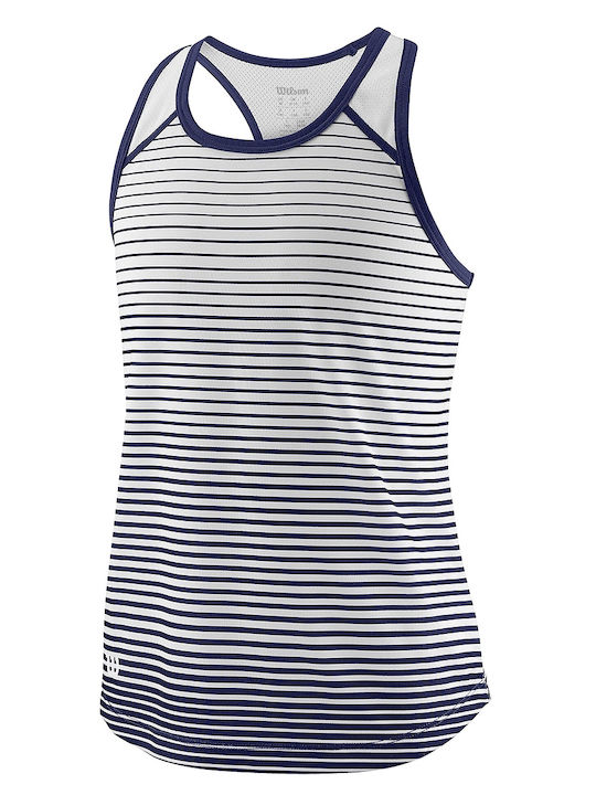 Wilson Team Women's Athletic Blouse Sleeveless Navy Blue