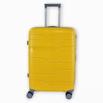 Playbags Μεσαία Βαλίτσα με ύψος 65cm σε Κίτρινο χρώμα