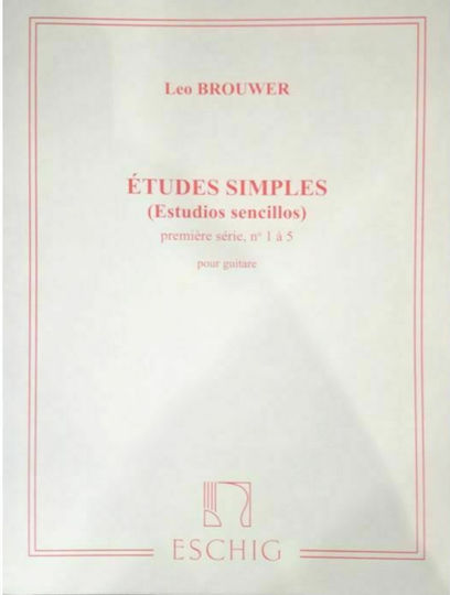 Max Eschig Brouwer Etudes Simples Series Vol. 1 (1-5) Guitar