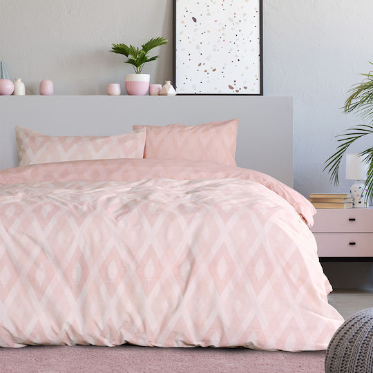 Kocoon Rombus Σετ Σεντόνια Μονά 160x270εκ. Pink (3τμχ)