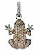 Lancaster Italia Charm Tier aus Rosa Vergoldetem Silber mit Zirkon Beiges