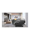 i-Rest Sl‑A307‑8 Relaxsessel Friseurwaschbecken mit Fußhocker aus Kunstleder Black 77x172x85cm