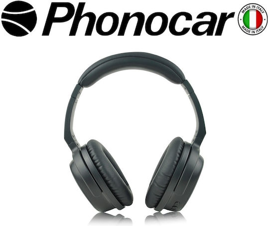 Phonocar VM 407 Ασύρματα / Ενσύρματα Over Ear Ακουστικά με 10 ώρες Λειτουργίας Μαύρα