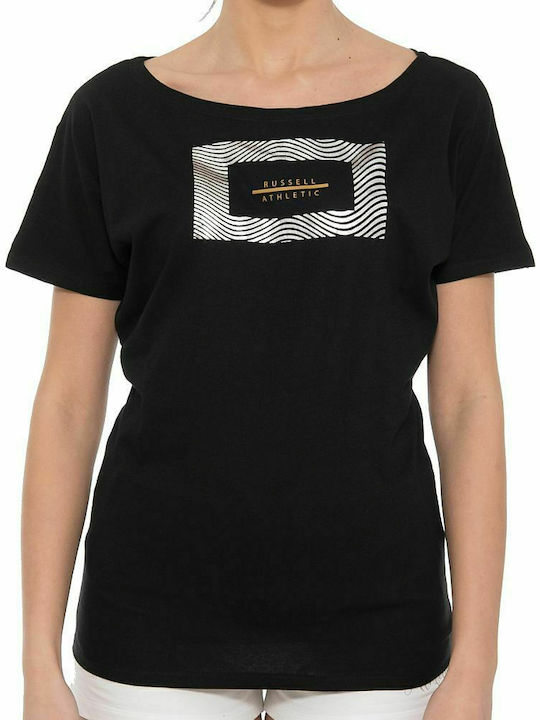 Russell Athletic Damen Sportlich T-shirt Schwarz