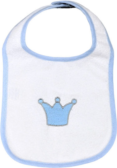Baby Star Prince Bib Fabric with Hoop & Loop Fastener Light Blue