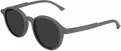 Zeus & Dione Kouros Sunglasses Gray with Acetate Frame & Black Lens