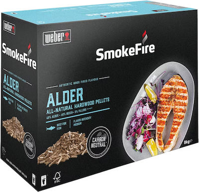 Weber Alder Pellet Καπνίσματος για Ψησταριά με Άρωμα Σκλήθρας 8kg