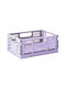 3 Sprouts Children's Folding Storage Basket made of Plastic Purple 29.2x21.6x12.7cm 1pcs