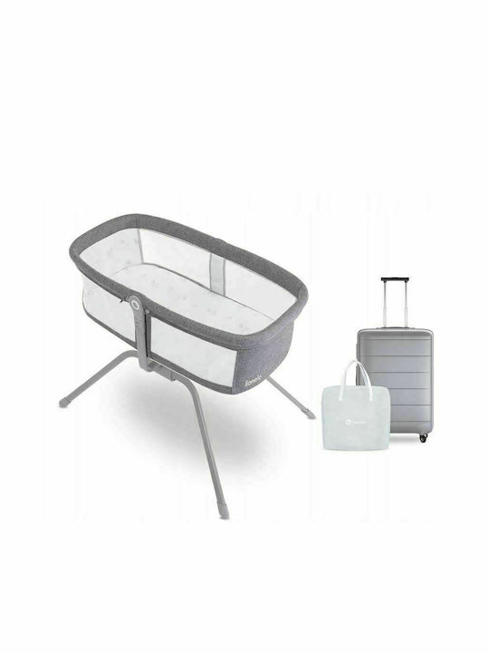 Lionelo Λίκνο Malin Gray Concrete με Στρώμα