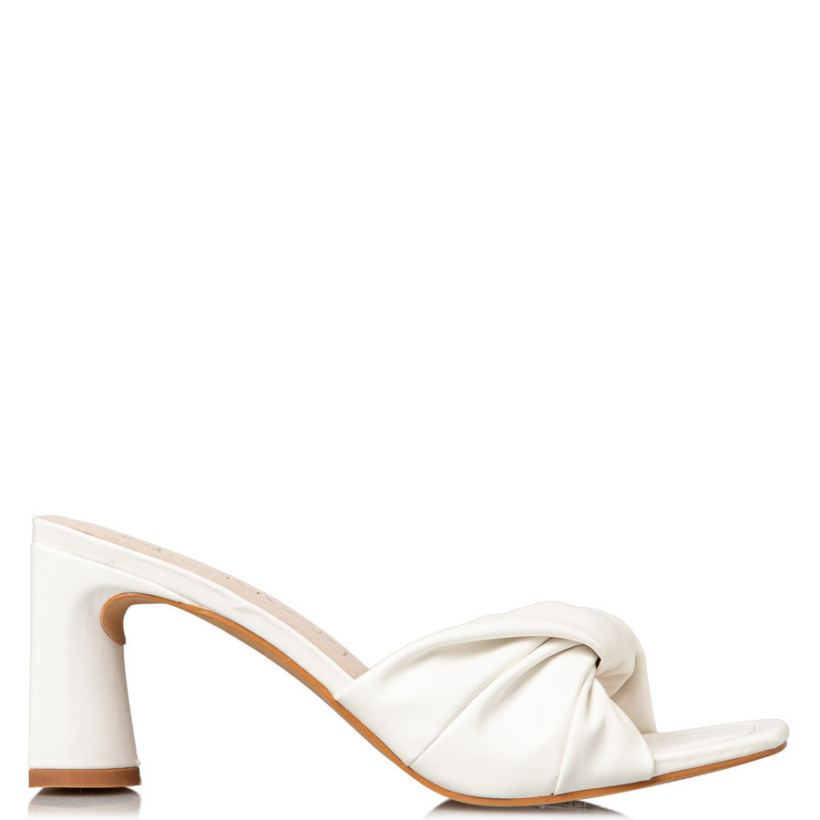 Envie Shoes Mules με Χοντρό Χαμηλό Τακούνι σε Λευκό Χρώμα V841507733 Skroutz.gr