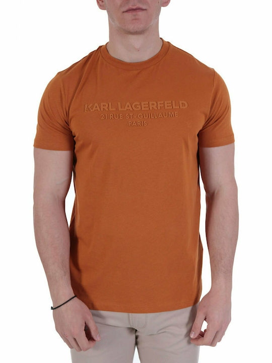 Karl Lagerfeld Herren T-Shirt Kurzarm Orange