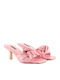 Knot3 LL Mules with Thin High Heel in Pink Color