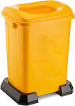 4395 Recycling Plastic Waste Bin 50lt Yellow