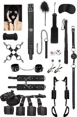 Shots Ouch Advanced Bondage Kit BDSM Black Black