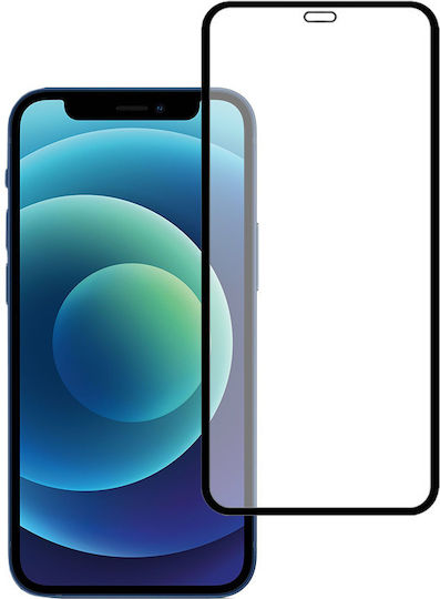 5D Full Glue Full Face Tempered Glass Μαύρο (iPhone 12 mini)