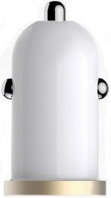 Veger Mini Car Charger with Ports: 2xUSB White Color