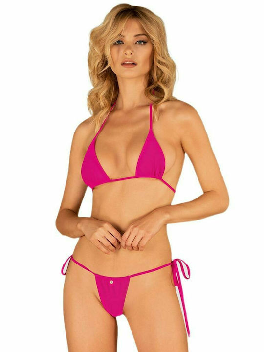 Obsessive Bella Vista Set Bikini Τριγωνάκι & String Φούξια