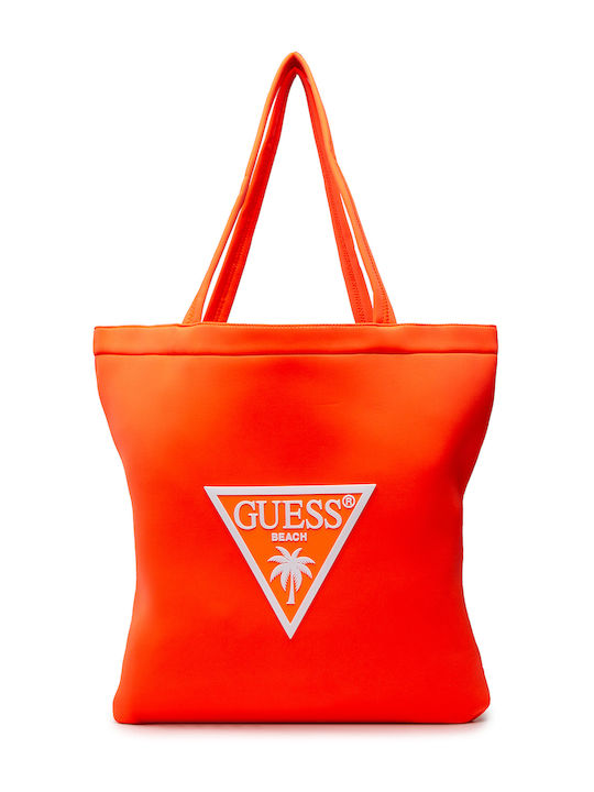 Guess Υφασμάτινη Τσάντα Θαλάσσης Πορτοκαλί