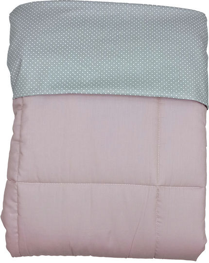 Baby Star Bettdecke Für Krippe Baumwolle Tiny Friends Rosa 105x145cm