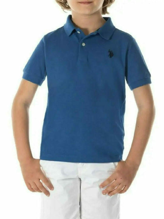 Kinderpolo Kurzarm Blau Serius