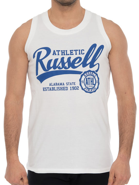 Russell Athletic Ανδρική Μπλούζα Αμάνικη Λευκή