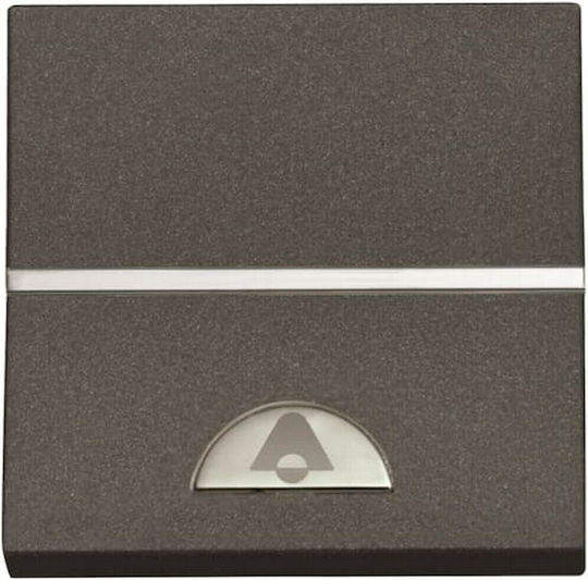 Abb Zenit Front Plate Wall Push Bell Button without Frame Gray 702387