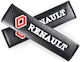 Set of 2pcs Car Seat Belt Pads Black Carbon Renault