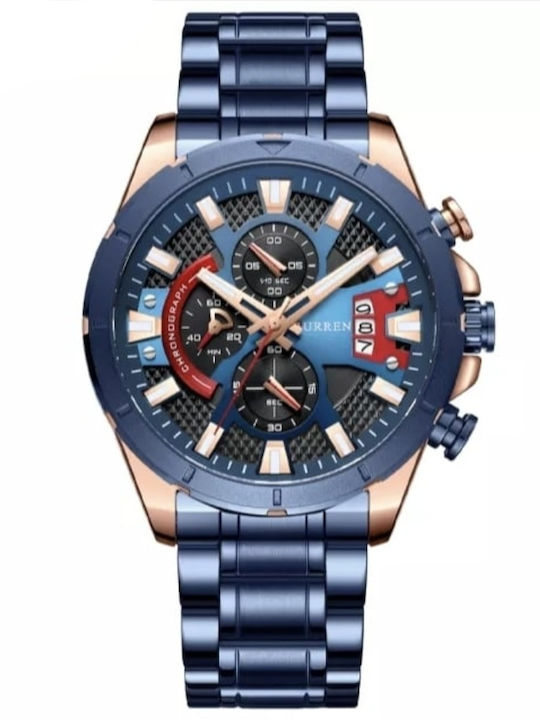 Curren Herrenuhr 48mm Chronograph Batterie mit ...