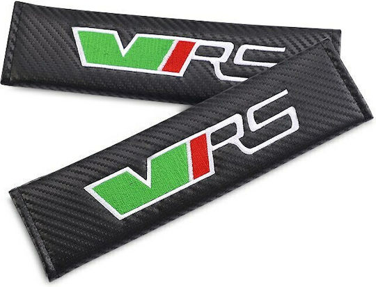Perne de centură auto Carbon Vrs Alb-Roșu Negre 2buc