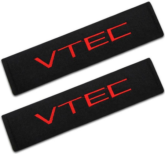 Autositzgurt-Pads V-TEC Schwarz-Rot Schwarz 2Stück