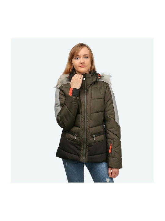 Icepeak Electra Ia 53203512-598 Γυναικείο Μπουφάν για Σκι & Snowboard Καφέ