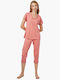 Minerva Summer Women's Pyjama Set Coral
