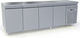 Dominox Edelstahl Kühltisch 550Es mit 4 Türen und Kühlaggregat 0/+8°C L230xB60xH86cm
