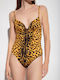 Dsquared2 One-Piece Swimsuit Animal Print Leopard