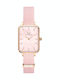 Daniel Wellington Quadro Unitone Damen Uhr mit Rosa Stoffarmband