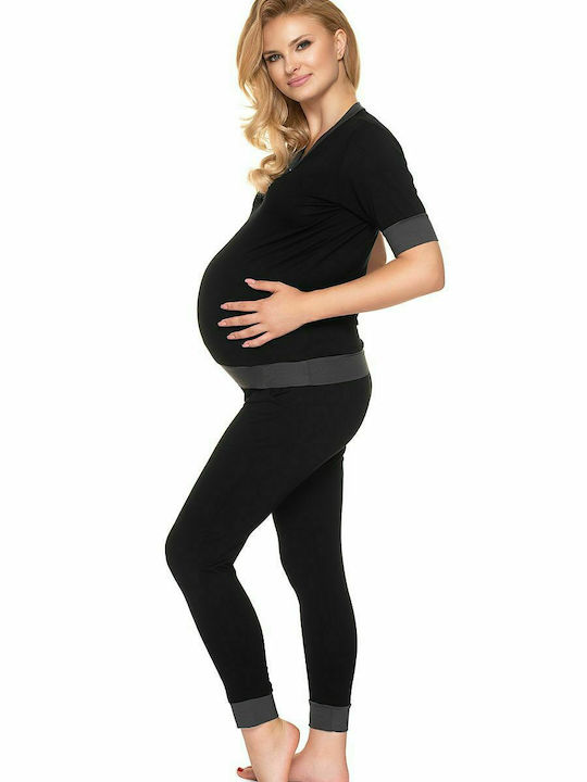 PeeKaBoo Set de pijamale Maternity Negru