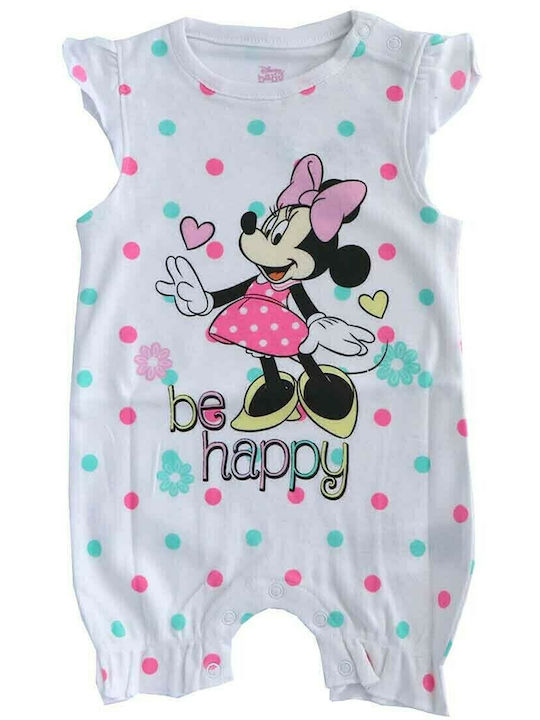 Disney Minnie Mouse Body pentru Bebeluși Fără mâneci Alb