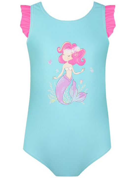 Energiers Mermaid Print 121 Mint Παιδικό Μαγιό Ολόσωμο Πράσινο